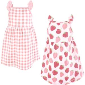 imageHudson Baby Infant and Toddler Girls Cotton DressesStrawberry Love