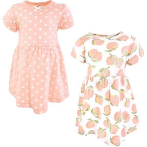 imageHudson Baby Infant and Toddler Girls Cotton DressesSweet Peach