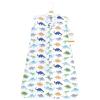 imageHudson Baby Unisex Baby Cotton Sleeveless Wearable Sleeping Bag Sack Blanket Modern Rainbow 06 MonthsBlue Dinosaurs