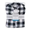 imageHudson Baby Unisex Baby Plush Sleeping Bag Sack Blanket Boy Farm Animals Long Sleeve 612 MonthsBlack Plaid