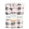 imageHudson Baby Unisex Baby Plush Sleeping Bag Sack Blanket Boy Farm Animals Long Sleeve 612 MonthsLongsleeve Pink Gray Plaid