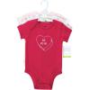 imageHudson Baby babygirls Cotton Bodysuits 3packBe Mine Valentine