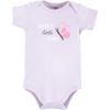 imageHudson Baby babygirls Cotton Bodysuits 3packElephant Butterfly
