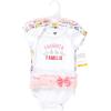 imageHudson Baby babygirls Cotton Bodysuits 3packFavorita Botanical Tutu