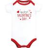 imageHudson Baby babygirls Cotton Bodysuits 3packGirl First Valentine Easter