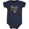 imageHudson Baby babygirls Cotton Bodysuits 3packGirl Mommy Pink Navy
