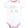 imageHudson Baby babygirls Cotton Bodysuits 3packHappy Easter