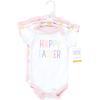 imageHudson Baby babygirls Cotton Bodysuits 3packHappy Easter