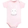 imageHudson Baby babygirls Cotton Bodysuits 3packHappy Easter