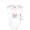 imageHudson Baby babygirls Cotton Bodysuits 3packHappy Girl Wreath