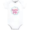 imageHudson Baby babygirls Cotton Bodysuits 3packHappy Girl Wreath