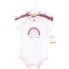 imageHudson Baby babygirls Cotton Bodysuits 3packHello World Rainbow