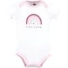 imageHudson Baby babygirls Cotton Bodysuits 3packHello World Rainbow