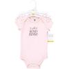 imageHudson Baby babygirls Cotton Bodysuits 3packHoney Bunny Flower