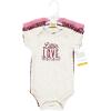 imageHudson Baby babygirls Cotton Bodysuits 3packLittle Love Flowers