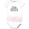 imageHudson Baby babygirls Cotton Bodysuits 3packLittle Sister Tutu