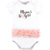 imageHudson Baby babygirls Cotton Bodysuits 3packMamas Girl Pink Peony Tutu