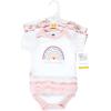 imageHudson Baby babygirls Cotton Bodysuits 3packModern Rainbow