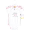imageHudson Baby babygirls Cotton Bodysuits 3packMulti Color Mommy Elephant