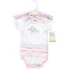 imageHudson Baby babygirls Cotton Bodysuits 3packPink Gray Elephant