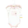 imageHudson Baby babygirls Cotton Bodysuits 3packPink Taupe Bear