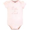 imageHudson Baby babygirls Cotton Bodysuits 3packPink Taupe Bear