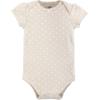 imageHudson Baby babygirls Cotton Bodysuits 3packPink Taupe Bear