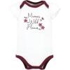 imageHudson Baby babygirls Cotton Bodysuits 3packPlum Wildflower