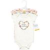imageHudson Baby babygirls Cotton Bodysuits 3packSoft Painted Floral