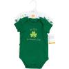 imageHudson Baby babygirls Cotton Bodysuits 3packSt Patricks Rainbow