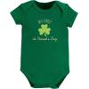 imageHudson Baby babygirls Cotton Bodysuits 3packSt Patricks Rainbow