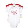 imageHudson Baby babygirls Cotton Bodysuits 3packValentine Sweetheart