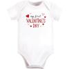 imageHudson Baby babygirls Cotton Bodysuits 3packValentine Sweetheart