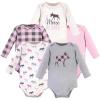 imageHudson Baby babygirls Cotton Longsleeve Bodysuits 5packPink Moose