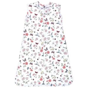 imageHudson Baby Unisex Baby Cotton Sleeveless Wearable Sleeping Bag Sack Blanket Modern Rainbow 06 MonthsHummingbird Garden