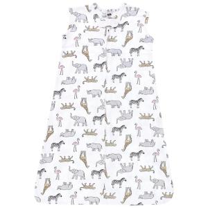 imageHudson Baby Unisex Baby Cotton Sleeveless Wearable Sleeping Bag Sack Blanket Modern Rainbow 06 MonthsModern Gray Safari