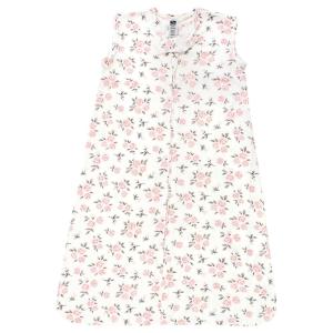 imageHudson Baby Unisex Baby Cotton Sleeveless Wearable Sleeping Bag Sack Blanket Modern Rainbow 06 MonthsNeutral Pink Floral