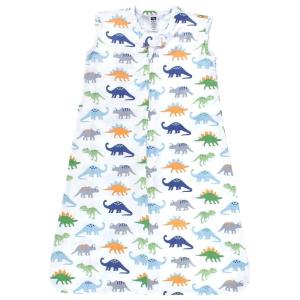 imageHudson Baby Unisex Baby Cotton Sleeveless Wearable Sleeping Bag Whale Aztec 1824 Months USBlue Dinosaurs