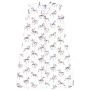 imageHudson Baby Unisex Baby Cotton Sleeveless Wearable Sleeping Bag Whale Aztec 1824 Months USCarousel Horse