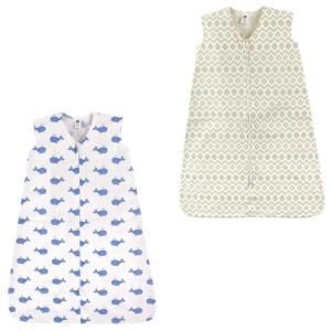 imageHudson Baby Unisex Baby Cotton Sleeveless Wearable Sleeping Bag Whale Aztec 1824 Months USWhale Aztec