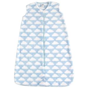 imageHudson Baby Unisex Baby Plush Sleeping Bag Sack Blanket Boy Farm Animals Long Sleeve 612 MonthsBlue Clouds Plush