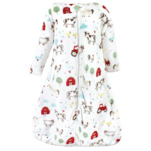 imageHudson Baby Unisex Baby Plush Sleeping Bag Sack Blanket Boy Farm Animals Long Sleeve 612 MonthsBoy Farm Animals Long Sleeve