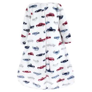 imageHudson Baby Unisex Baby Plush Sleeping Bag Sack Blanket Boy Farm Animals Long Sleeve 612 MonthsCars