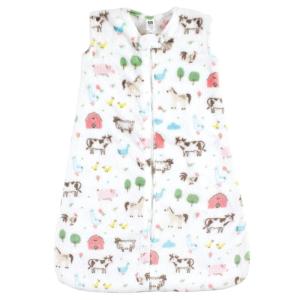 imageHudson Baby Unisex Baby Plush Sleeping Bag Sack Blanket Boy Farm Animals Long Sleeve 612 MonthsGirl Farm Animals