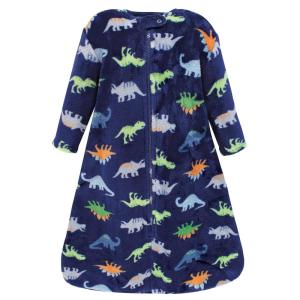 imageHudson Baby Unisex Baby Plush Sleeping Bag Sack Blanket Boy Farm Animals Long Sleeve 612 MonthsLongsleeve Dinosaurs