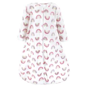 imageHudson Baby Unisex Baby Plush Sleeping Bag Sack Blanket Boy Farm Animals Long Sleeve 612 MonthsLongsleeve Modern Rainbow