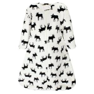 imageHudson Baby Unisex Baby Plush Sleeping Bag Sack Blanket Boy Farm Animals Long Sleeve 612 MonthsLongsleeve Moose