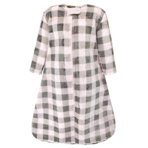 imageHudson Baby Unisex Baby Plush Sleeping Bag Sack Blanket Boy Farm Animals Long Sleeve 612 MonthsLongsleeve Pink Gray Plaid
