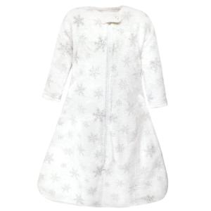 imageHudson Baby Unisex Baby Plush Sleeping Bag Sack Blanket Boy Farm Animals Long Sleeve 612 MonthsLongsleeve Snowflakes