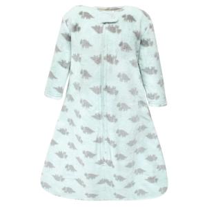 imageHudson Baby Unisex Baby Plush Sleeping Bag Sack Blanket Boy Farm Animals Long Sleeve 612 MonthsLongsleeve Triceratops